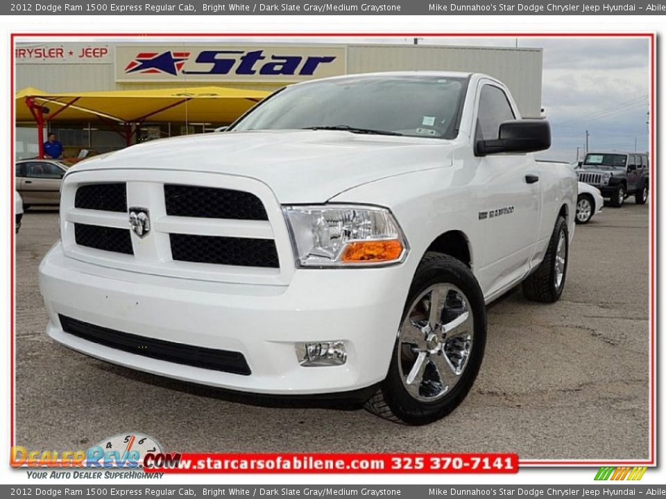 2012 Dodge Ram 1500 Express Regular Cab Bright White / Dark Slate Gray/Medium Graystone Photo #1