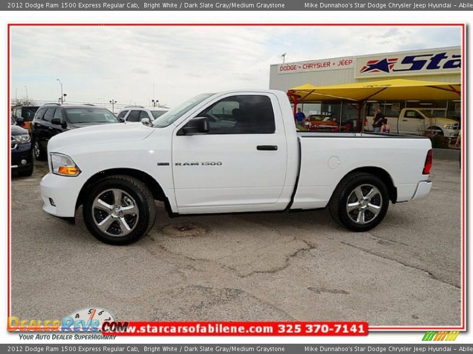 2012 Dodge Ram 1500 Express Regular Cab Bright White / Dark Slate Gray/Medium Graystone Photo #3