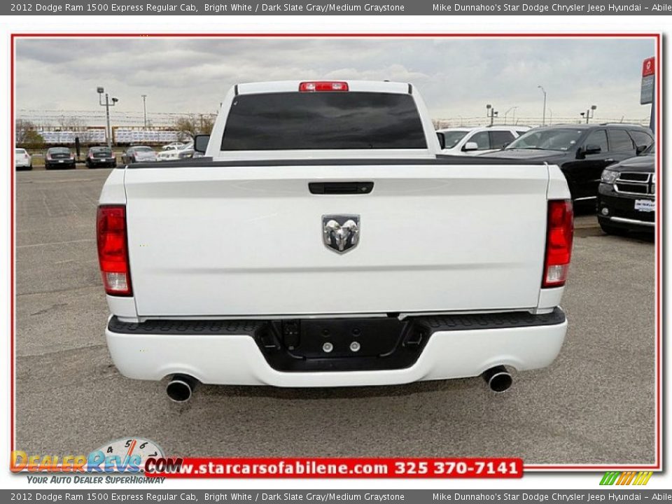 2012 Dodge Ram 1500 Express Regular Cab Bright White / Dark Slate Gray/Medium Graystone Photo #5