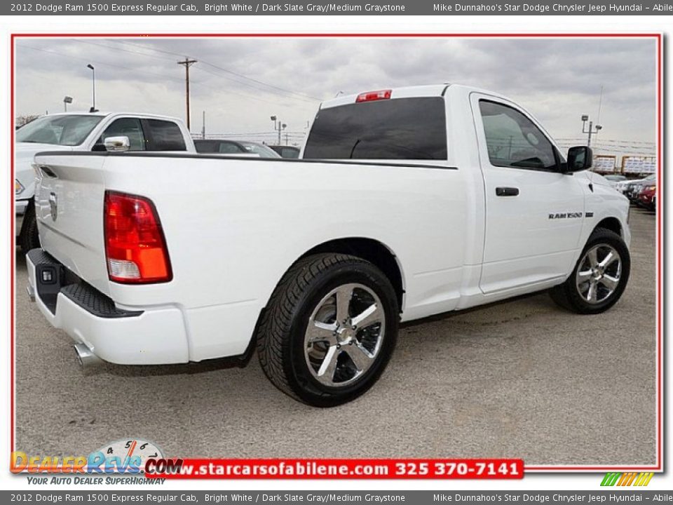 2012 Dodge Ram 1500 Express Regular Cab Bright White / Dark Slate Gray/Medium Graystone Photo #7