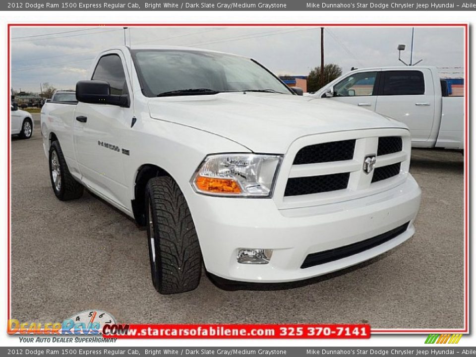2012 Dodge Ram 1500 Express Regular Cab Bright White / Dark Slate Gray/Medium Graystone Photo #9