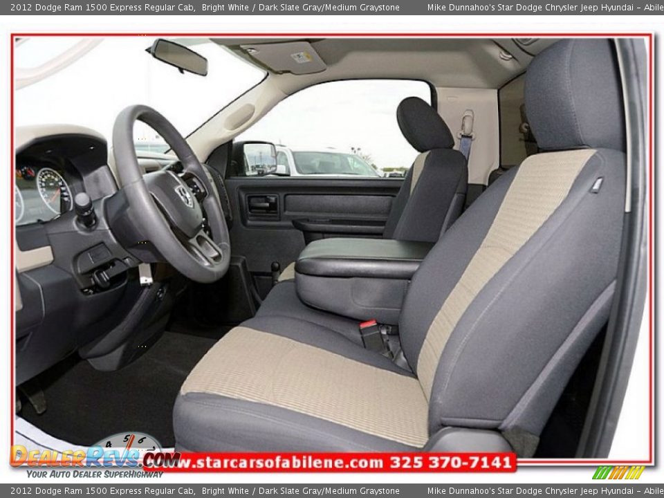 2012 Dodge Ram 1500 Express Regular Cab Bright White / Dark Slate Gray/Medium Graystone Photo #13