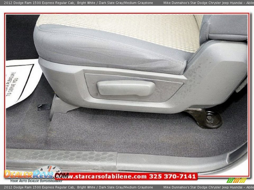 2012 Dodge Ram 1500 Express Regular Cab Bright White / Dark Slate Gray/Medium Graystone Photo #14