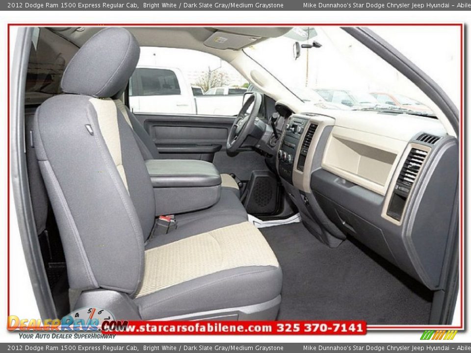 2012 Dodge Ram 1500 Express Regular Cab Bright White / Dark Slate Gray/Medium Graystone Photo #20