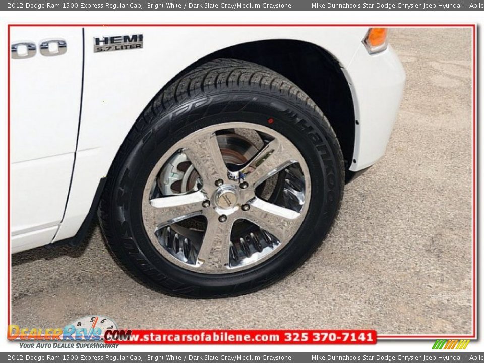 2012 Dodge Ram 1500 Express Regular Cab Bright White / Dark Slate Gray/Medium Graystone Photo #29