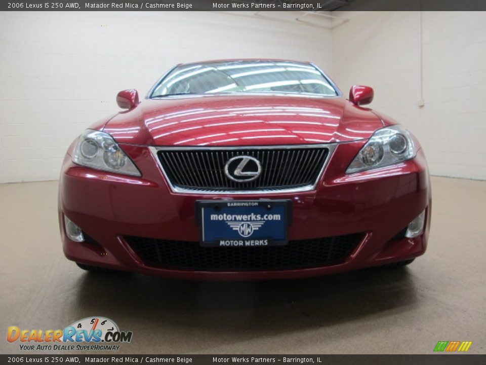 2006 Lexus IS 250 AWD Matador Red Mica / Cashmere Beige Photo #3