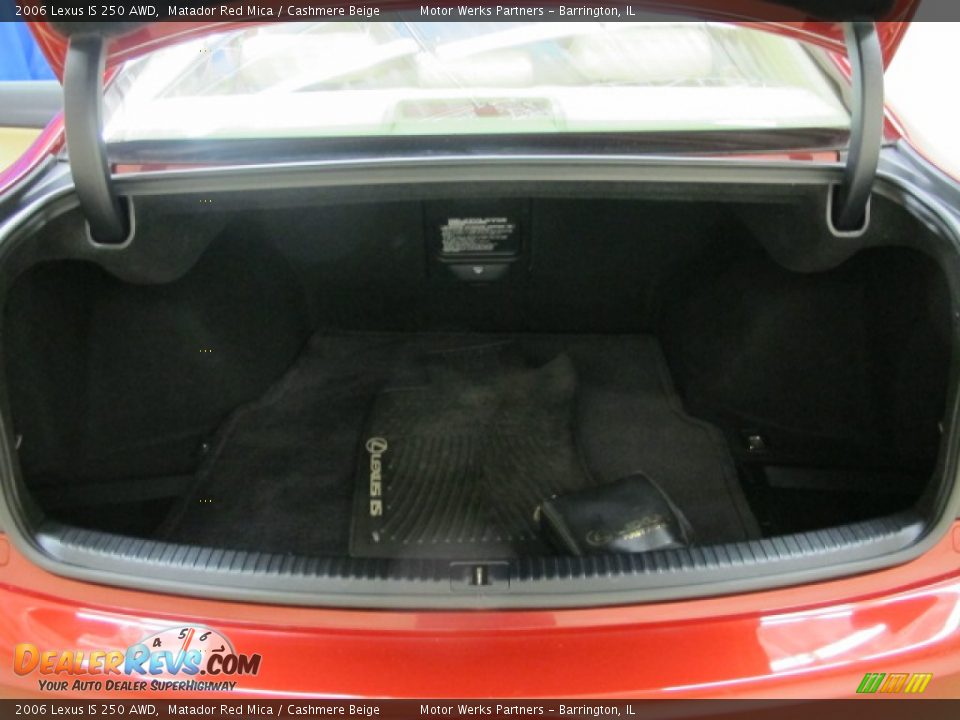 2006 Lexus IS 250 AWD Matador Red Mica / Cashmere Beige Photo #11