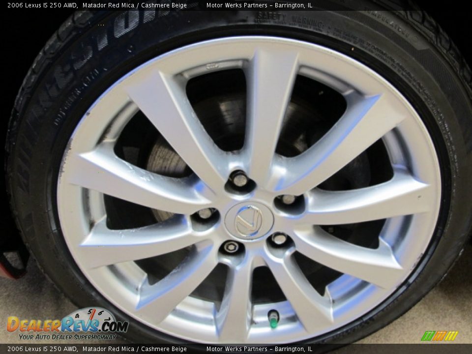 2006 Lexus IS 250 AWD Matador Red Mica / Cashmere Beige Photo #15