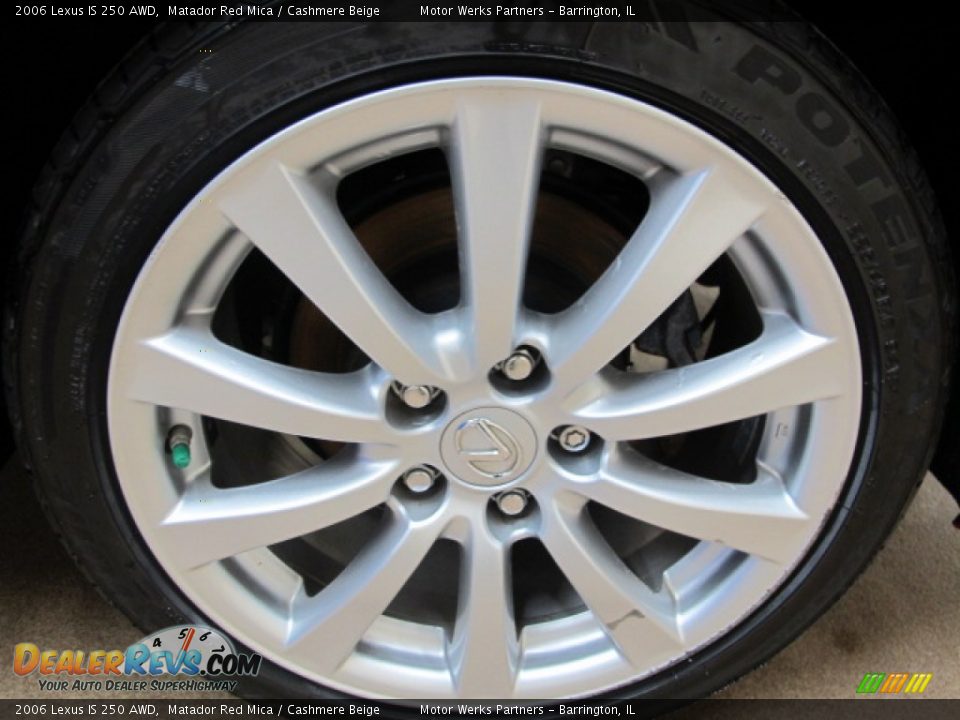 2006 Lexus IS 250 AWD Matador Red Mica / Cashmere Beige Photo #16