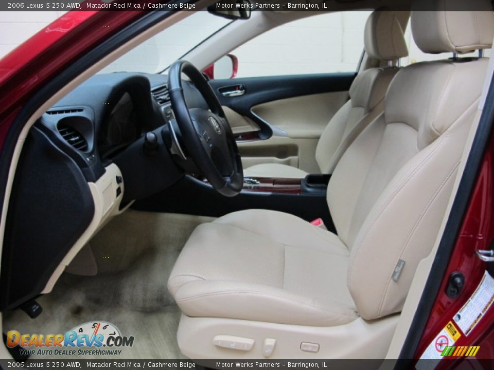 2006 Lexus IS 250 AWD Matador Red Mica / Cashmere Beige Photo #17