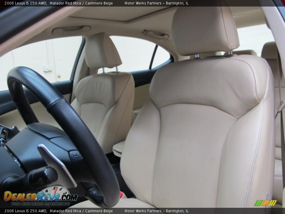 2006 Lexus IS 250 AWD Matador Red Mica / Cashmere Beige Photo #18