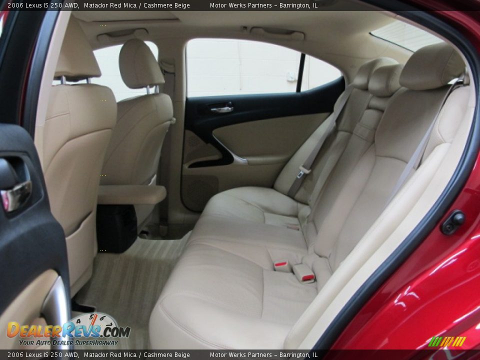 2006 Lexus IS 250 AWD Matador Red Mica / Cashmere Beige Photo #19