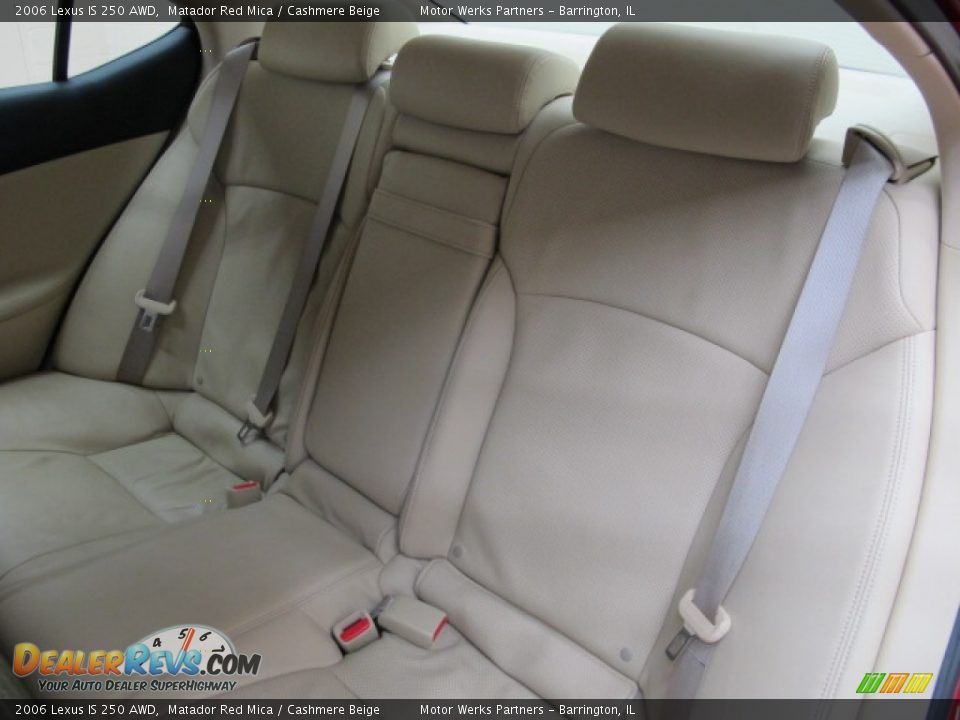2006 Lexus IS 250 AWD Matador Red Mica / Cashmere Beige Photo #20