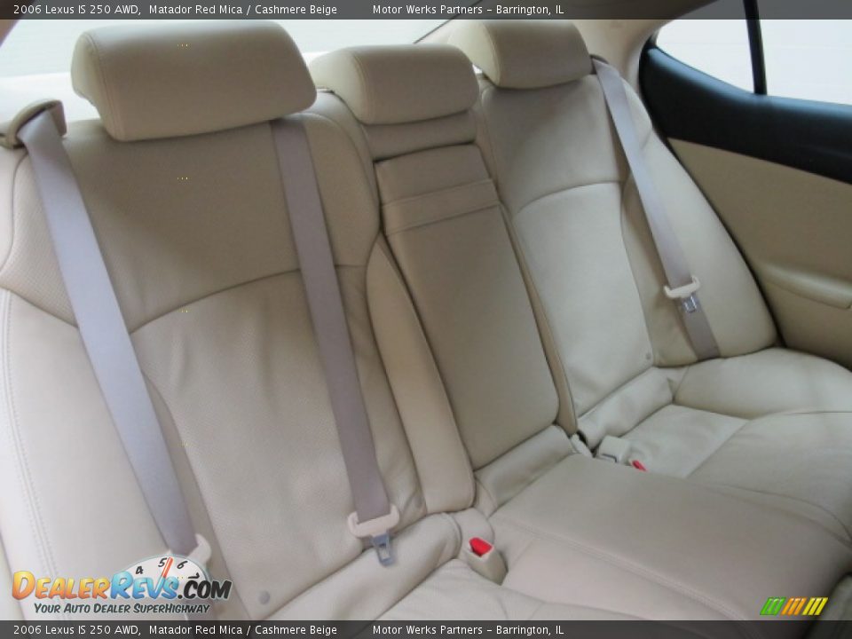 2006 Lexus IS 250 AWD Matador Red Mica / Cashmere Beige Photo #22