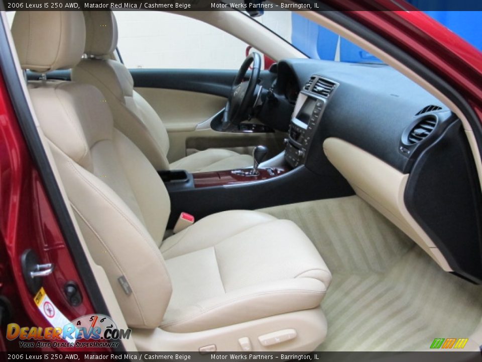 2006 Lexus IS 250 AWD Matador Red Mica / Cashmere Beige Photo #23