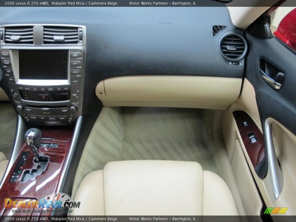 2006 Lexus IS 250 AWD Matador Red Mica / Cashmere Beige Photo #26