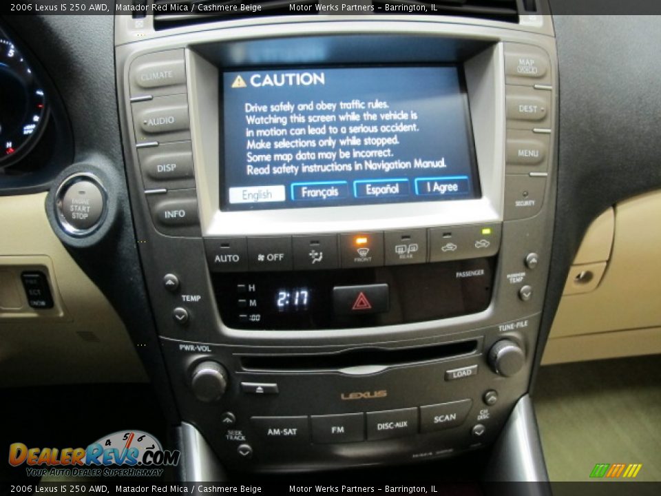 2006 Lexus IS 250 AWD Matador Red Mica / Cashmere Beige Photo #29