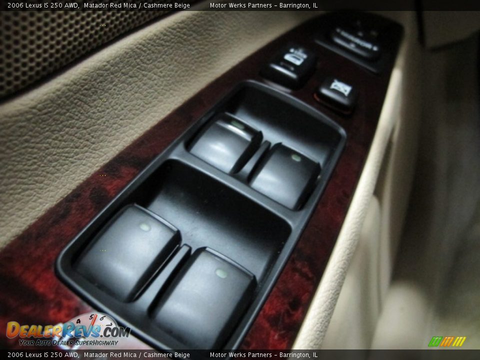 2006 Lexus IS 250 AWD Matador Red Mica / Cashmere Beige Photo #36