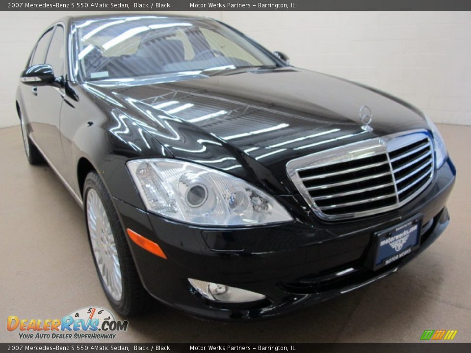 2007 Mercedes-Benz S 550 4Matic Sedan Black / Black Photo #1