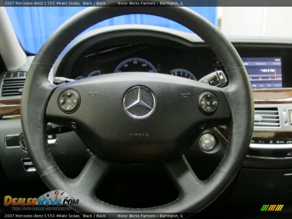 2007 Mercedes-Benz S 550 4Matic Sedan Black / Black Photo #36