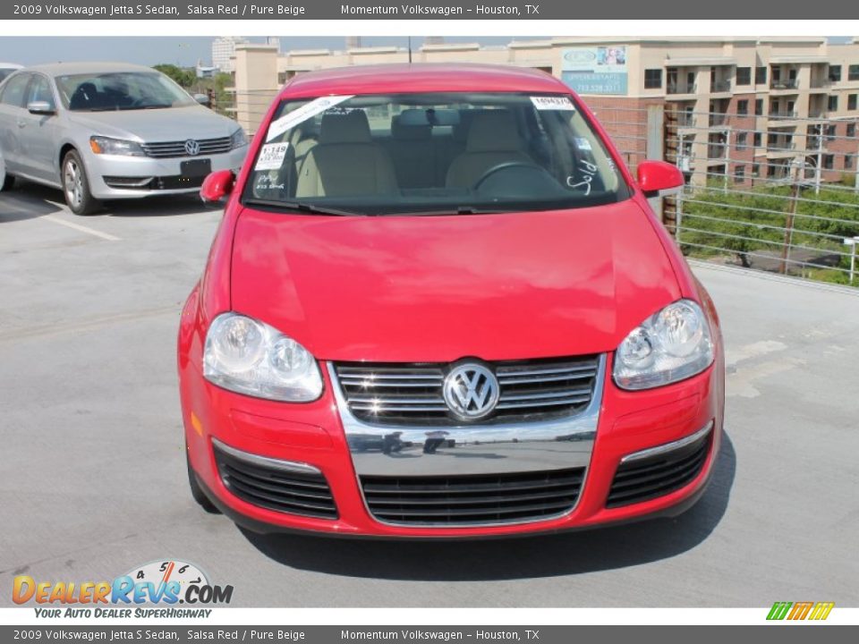 2009 Volkswagen Jetta S Sedan Salsa Red / Pure Beige Photo #2