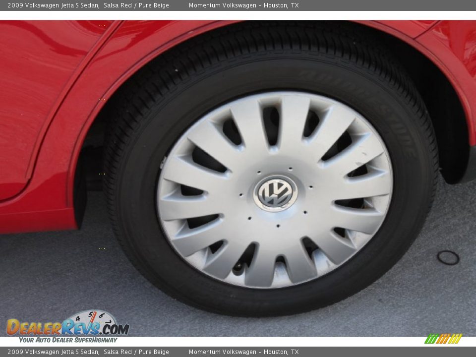 2009 Volkswagen Jetta S Sedan Salsa Red / Pure Beige Photo #6