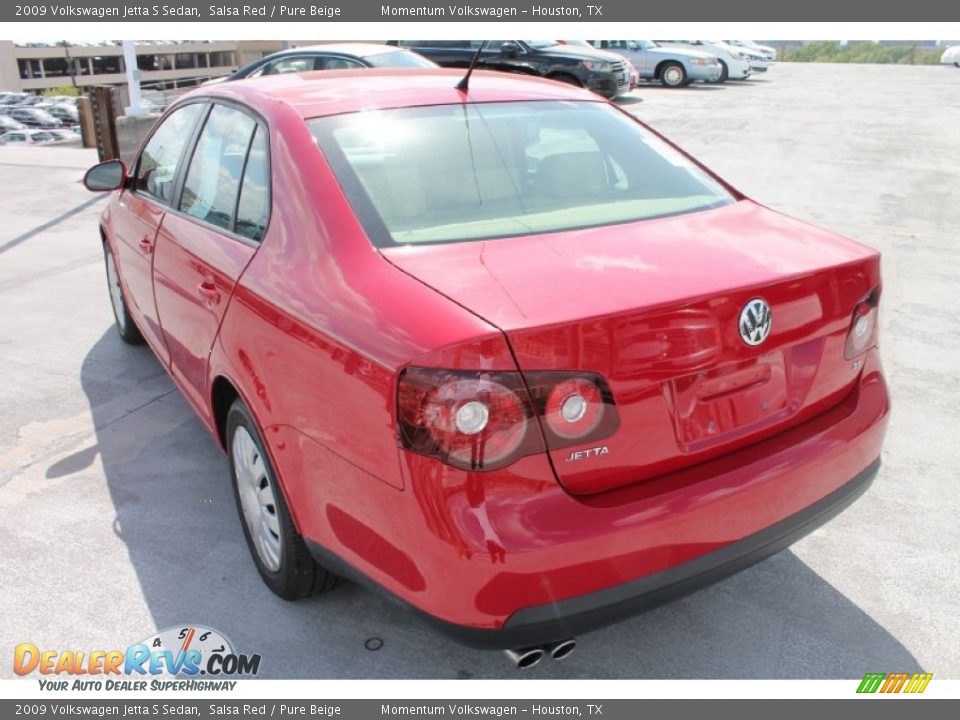 2009 Volkswagen Jetta S Sedan Salsa Red / Pure Beige Photo #7