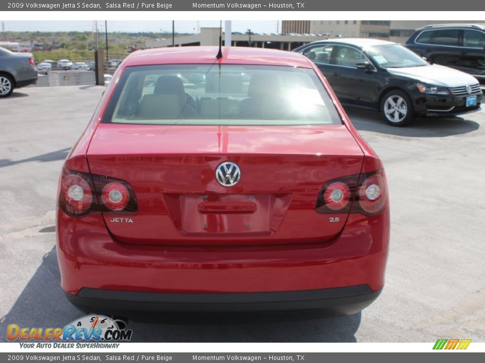 2009 Volkswagen Jetta S Sedan Salsa Red / Pure Beige Photo #8