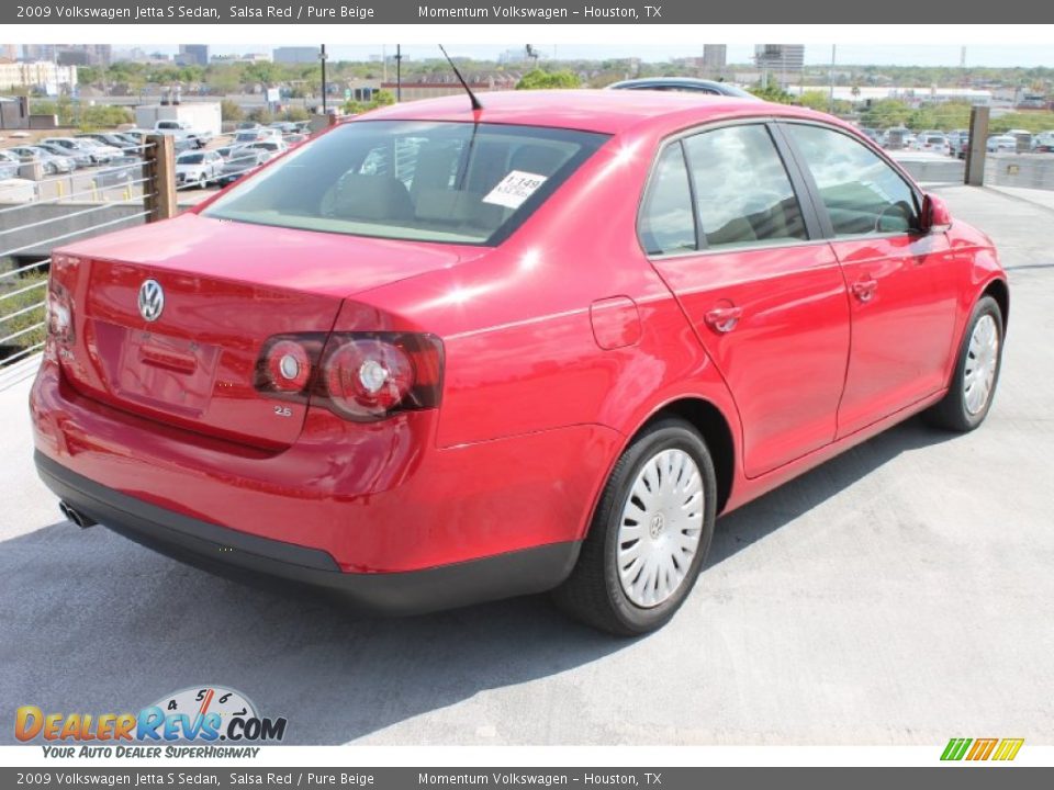 2009 Volkswagen Jetta S Sedan Salsa Red / Pure Beige Photo #9