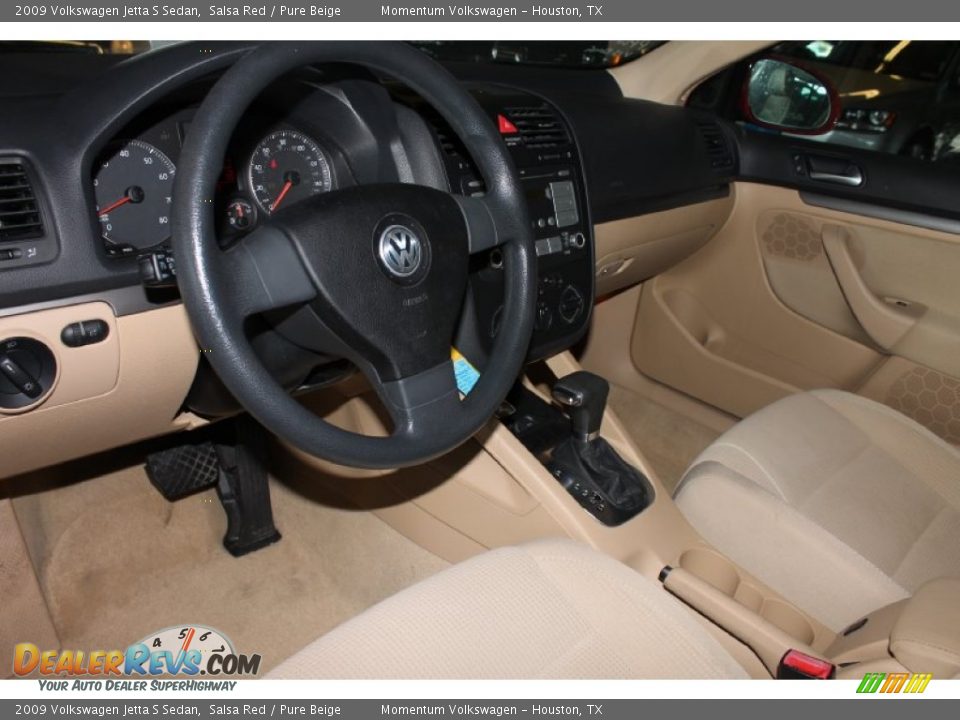 2009 Volkswagen Jetta S Sedan Salsa Red / Pure Beige Photo #12