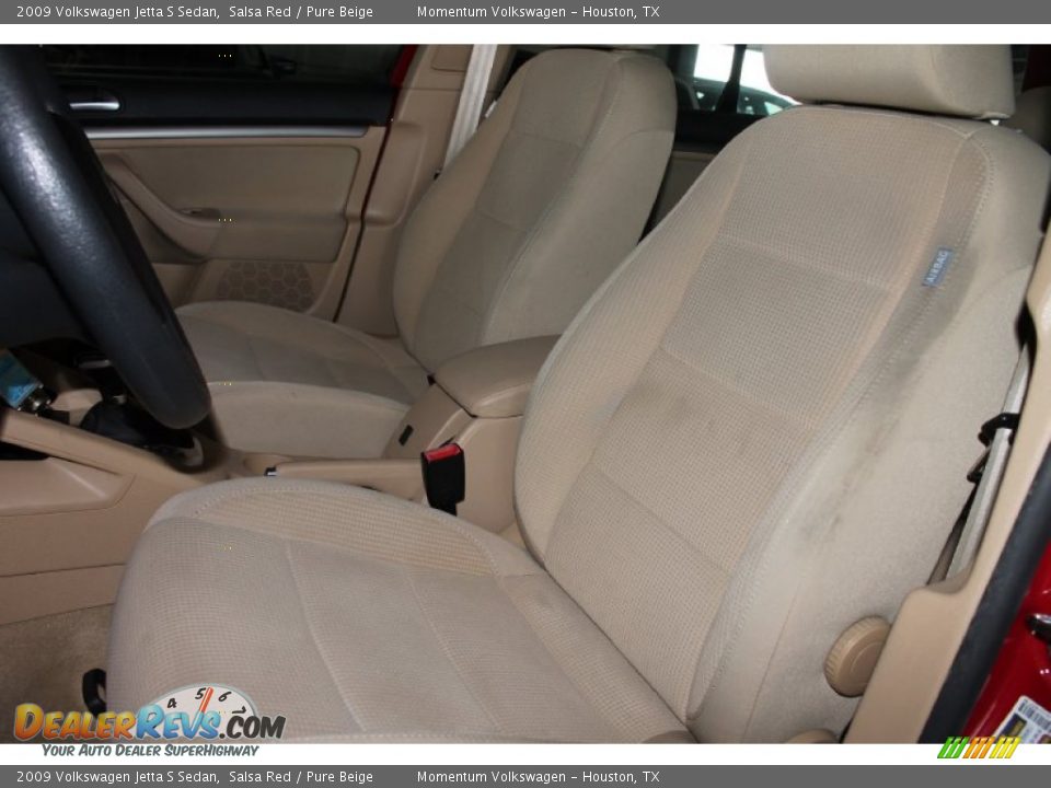 2009 Volkswagen Jetta S Sedan Salsa Red / Pure Beige Photo #13