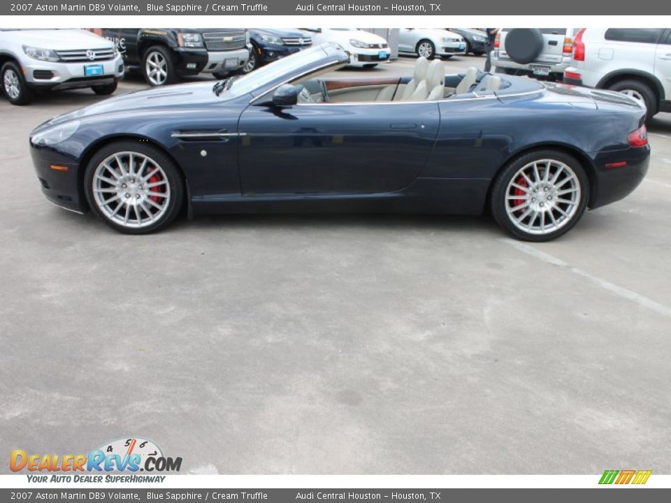 2007 Aston Martin DB9 Volante Blue Sapphire / Cream Truffle Photo #5