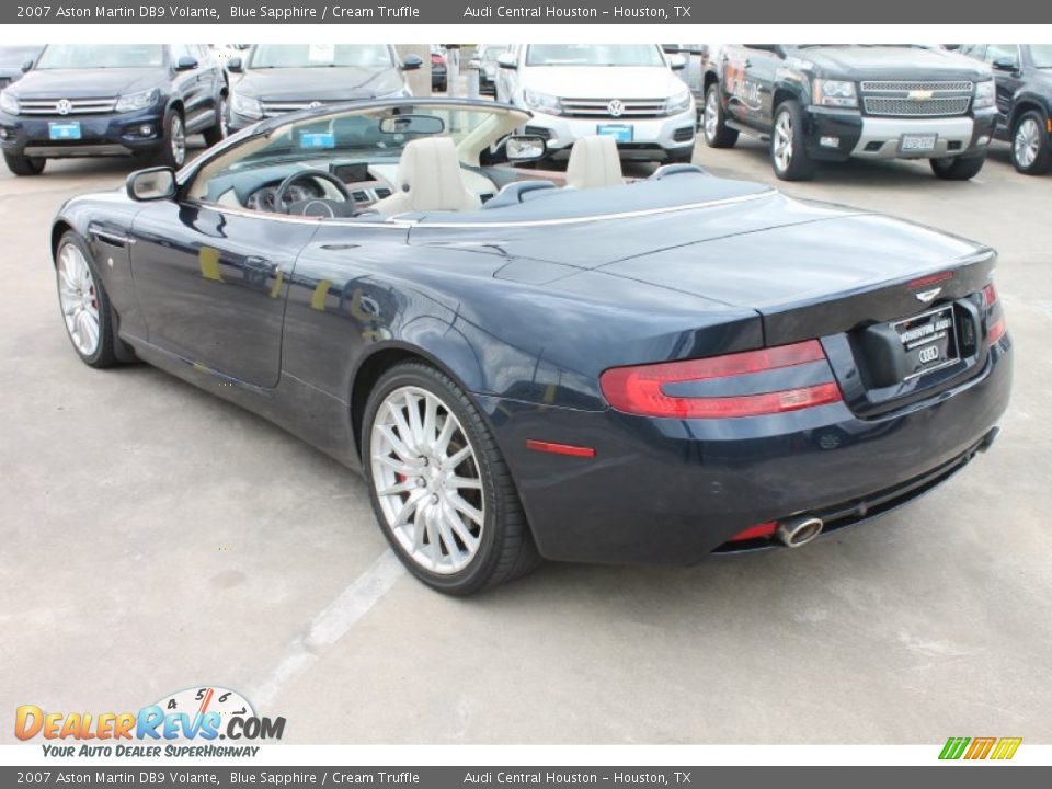 2007 Aston Martin DB9 Volante Blue Sapphire / Cream Truffle Photo #7