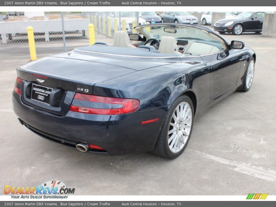 2007 Aston Martin DB9 Volante Blue Sapphire / Cream Truffle Photo #9