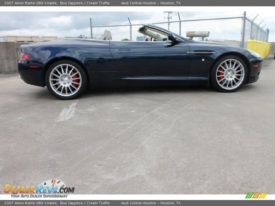 2007 Aston Martin DB9 Volante Blue Sapphire / Cream Truffle Photo #10