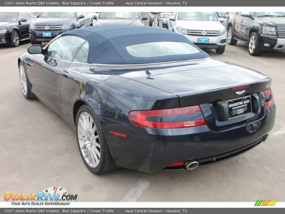 2007 Aston Martin DB9 Volante Blue Sapphire / Cream Truffle Photo #28
