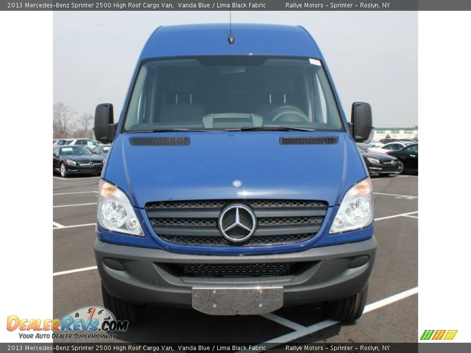 2013 Mercedes-Benz Sprinter 2500 High Roof Cargo Van Vanda Blue / Lima Black Fabric Photo #2