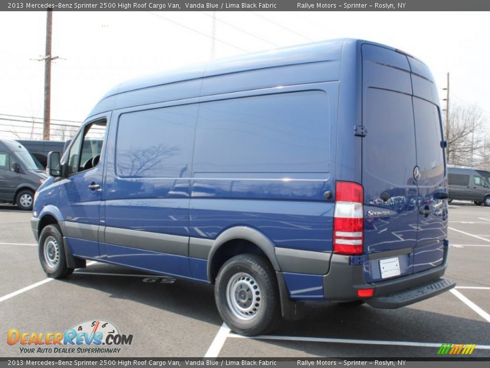 2013 Mercedes-Benz Sprinter 2500 High Roof Cargo Van Vanda Blue / Lima Black Fabric Photo #4