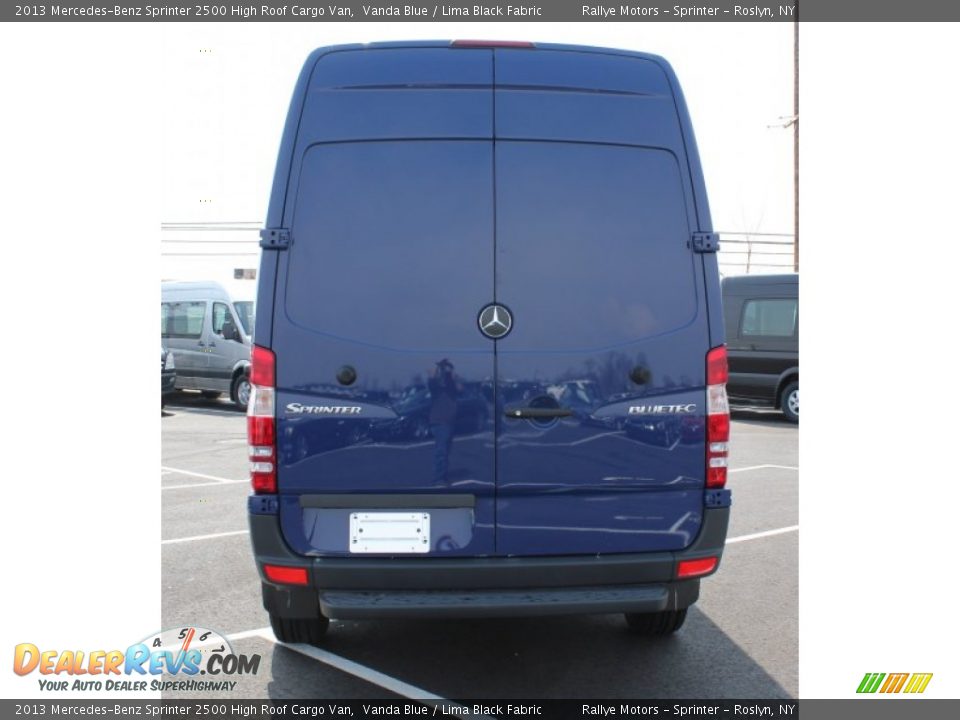 2013 Mercedes-Benz Sprinter 2500 High Roof Cargo Van Vanda Blue / Lima Black Fabric Photo #5