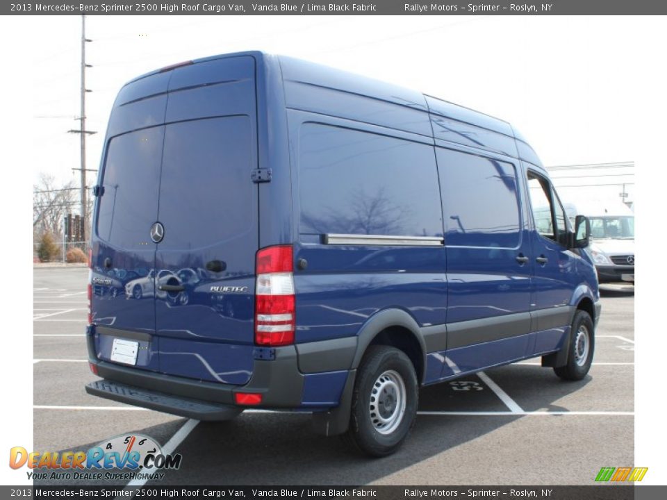 2013 Mercedes-Benz Sprinter 2500 High Roof Cargo Van Vanda Blue / Lima Black Fabric Photo #6
