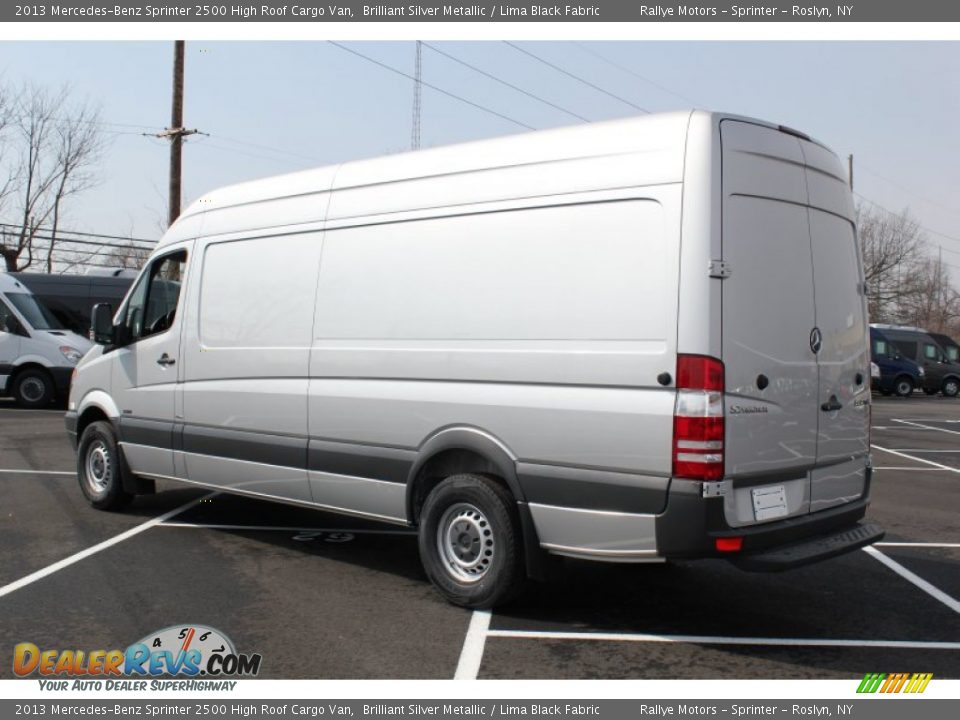 2013 Mercedes-Benz Sprinter 2500 High Roof Cargo Van Brilliant Silver Metallic / Lima Black Fabric Photo #4