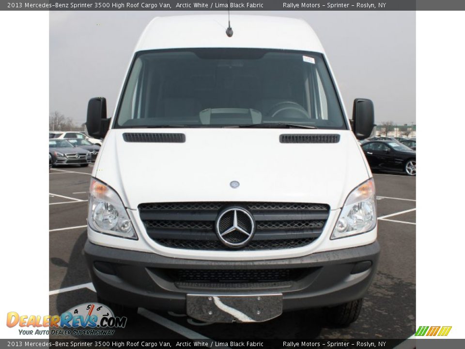 2013 Mercedes-Benz Sprinter 3500 High Roof Cargo Van Arctic White / Lima Black Fabric Photo #2