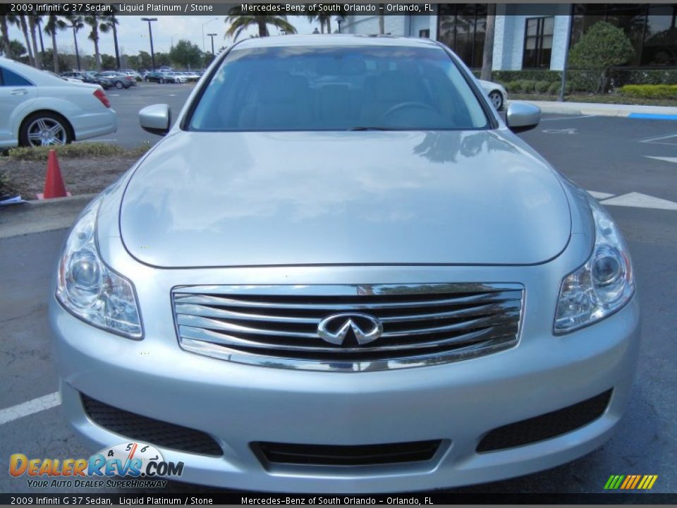 2009 Infiniti G 37 Sedan Liquid Platinum / Stone Photo #2