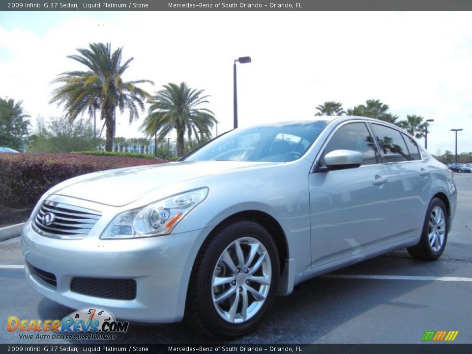 2009 Infiniti G 37 Sedan Liquid Platinum / Stone Photo #3