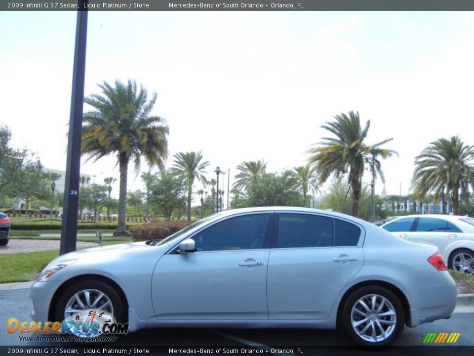 2009 Infiniti G 37 Sedan Liquid Platinum / Stone Photo #4