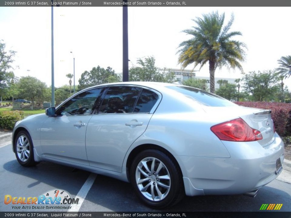 2009 Infiniti G 37 Sedan Liquid Platinum / Stone Photo #5
