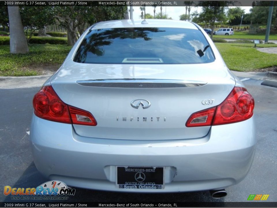 2009 Infiniti G 37 Sedan Liquid Platinum / Stone Photo #6