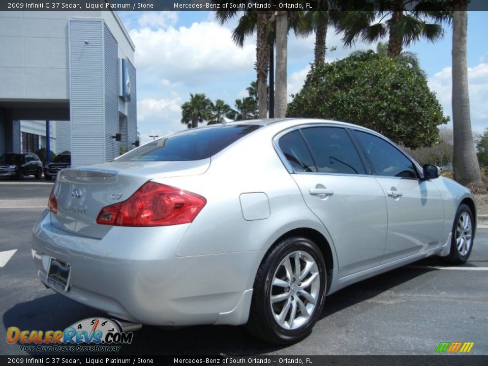 2009 Infiniti G 37 Sedan Liquid Platinum / Stone Photo #7