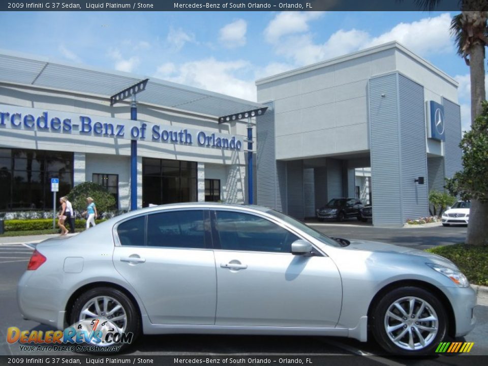 2009 Infiniti G 37 Sedan Liquid Platinum / Stone Photo #8