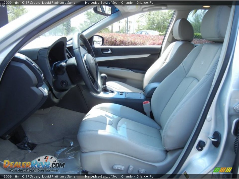 2009 Infiniti G 37 Sedan Liquid Platinum / Stone Photo #11